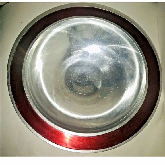 New Silver Color with Red Enamel Bowl Holidays - Picture 6 of 12